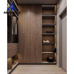 AMAZBUILD Série haut de gamme Meuble de vestiaire Armoire sur mesure <span class=keywords><strong>Porte</strong></span> vitrée de placard <span class=keywords><strong>avec</strong></span> bandes lumineuses - Product Image 4