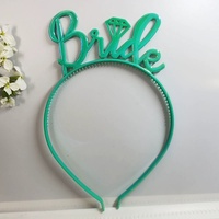 Serre-tête en plastique pour mariée, accessoires de coiffure, serre-tête coloré pour future mariée, couronne, bandeau, fournitures de fête