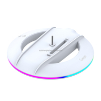 Support vertical PG-P5S025S en ABS avec éclairage d'ambiance RGB pour console de jeu PS5 Slim Pro – Accessoire universel de support de jeu