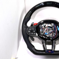 Volant en fibre de carbone LCI pour G01 G02 G05 G06 G09 G11 G12 G15 G20 G22 G28 G29 G30 G80 G82 F40 F90 Accessoires de voiture