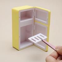Mini-réfrigérateur jouet à porte unique en plastique, ensemble de jeu d'imitation, 20 mini-accessoires alimentaires pour modèle de scène de cuisine pour enfants