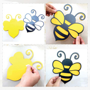 Décoration murale 3D en forme de squelette d'abeille géante avec support, accessoire photo, thème printemps, pour fête d'anniversaire d'enfant - Product Image 4