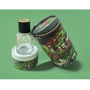 Boîte cylindrique en tube de papier imprimé sur mesure pour flacon de parfum de luxe, tube rigide en carton pour cadeau parfumé et présentation de marque - Product Image 6