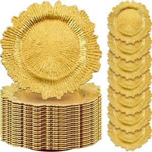 Assiette de présentation de 13 pouces élégante et économique pour mariages et fêtes, motifs personnalisables, réutilisable - Product Image 1