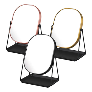 <span class=keywords><strong>Espejo</strong></span> de escritorio de almacenamiento giratorio <span class=keywords><strong>360</strong></span> al por mayor <span class=keywords><strong>espejo</strong></span> de maquillaje de oro rosa para regalo de niña - Product Image 5