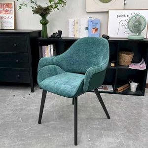 Silla <span class=keywords><strong>de</strong></span> Comedor Moderna y Elegante con Estructura Metálica, Tapizada, Duradera, <span class=keywords><strong>de</strong></span> Lujo, Giratoria, en Tela Negra y Gris, para Hotel y Restaurante - Product Image 4