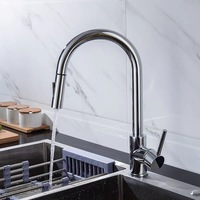 Robinet d'eau chaude et froide AMAXO en acier inoxydable 304, idéal pour les éviers de cuisine et les éviers de buanderie de balcon