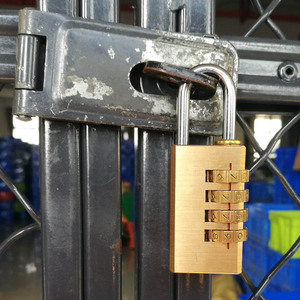 Brass Alloy Padlock 30mm 4 Digit Combination Lock Resettable For Gym <b>Lockers</b> Courtyard Gate - Product Image 1