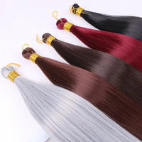 Cheveux à tresser pré-étirés de 28 pouces, 150g, directement de l'usine - Doux, sans nœuds, faciles à tresser, extensions de cheveux synthétiques en vrac