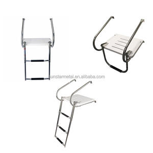 Échelle pliante télescopique à 4 marches en acier inoxydable 316 pour pont de bain de yacht – Nouveaux équipements marins - Product Image 6