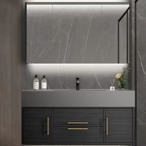 Mueble de Baño con Encimera de Granito, Diseño Personalizado, Lavabo y Espejo - Product Image 4