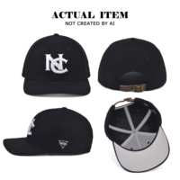 Casquette en laine avec sangle en cuir, casquette de baseball personnalisée brodée avec logo, casquette de baseball à 6 panneaux, casquette de baseball structurée, fabrication de casquettes