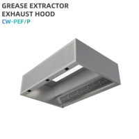 Hotte d'extraction commerciale en acier inoxydable avec alimentation en air frais pour restaurant, hôtel, cuisine ouverte