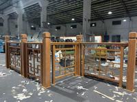Clôture de ferme sportive extérieure 2M Rambarde d'escalier en alliage d'aluminium Bois traité thermiquement Fer galvanisé Acier Jardins Sports Modélisation 3D