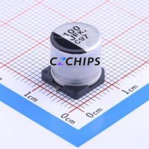 Condensador Electrolítico de Aluminio SMD EEEFK1J101P, D10xL10.2mm 100uF 20% 63V 300mA-120Hz - Product Image 1