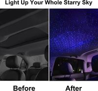 Lumière USB de décoration intérieure pour voiture, projecteur d'étoiles USB pour toit de voiture, lumière LED USB pour l'intérieur du toit de voiture
