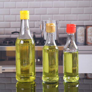 Mejor venta Capot 150ML pequeño cilindro de vidrio de borosilicato vacío salsa picante y botella de Ketchup con tapas de plástico - Product Image 4