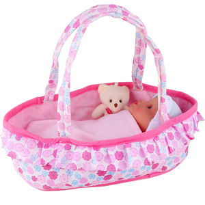 <span class=keywords><strong>Cuna</strong></span> portátil para muñecas, accesorios, bolsa <span class=keywords><strong>de</strong></span> transporte, almohada suave, edredón, oso, bebé recién nacido, juguete <span class=keywords><strong>de</strong></span> peluche, bolsa <span class=keywords><strong>de</strong></span> transporte personalizada - Product Image 3