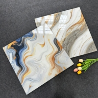 Carreaux de sol de luxe 60x60 pour salon et chambre, surface brillante, couleur blanc et or, carreaux de sol en porcelaine émaillée