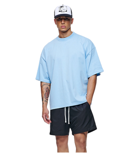 High Quality 100% Cotton Men's Solid Regular Fit Customized Silk Screen Printed Blank T-Shirt Wholesale - Product Image 3