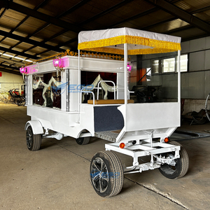 Carroza Fúnebre Eléctrica Clásica de Cuatro Ruedas con Neumáticos, Diseño Blanco de Alta Calidad, Ataúd Moderno, Transporte Especial - Product Image 1