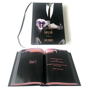 Custom Luxury Hardcover Books Pink Edge Story Novel Printing And Publishing