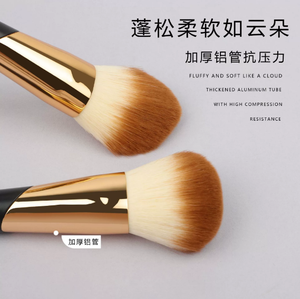 High Quality 10-Piece <b>Makeup</b> Brushes <b>Set</b> Synthetic Hair with <b>Wood</b> Handle for Concealer Face Application Free Sample Available - Product Image 1