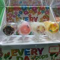Sucettes personnalisées en forme de donut de 15g, bonbons durs enrobés multicolores, cadeau de fête pour enfants, vente en gros, dessin animé, fête des enfants
