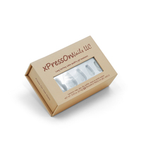 Boîte d'emballage en gros pour faux ongles avec fenêtre, personnalisable avec logo