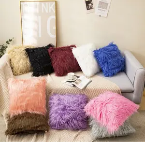 MU Factory price luxury home cushion covers supplier home decor long fur throw pillow cover soft faux fur pillow cushion cases