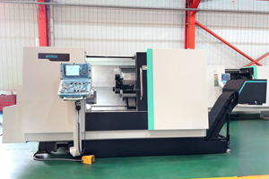 Tour à métaux CNC à <span class=keywords><strong>lit</strong></span> incliné à broche unique horizontale TCK800, grande taille, portée <span class=keywords><strong>de</strong></span> 1000 mm, robuste, pour arbre d'hélice marin, tube d'échelle - Product Image 2