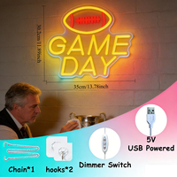 Neonawall – Enseigne néon LED personnalisable, dimmable, USB, IP65, pour les fans de football et les décorateurs de salles de jeux