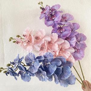 Phalaenopsis Orchid Artificial <b>Flower</b> <b>Single</b> Stem Silk High Simulation Wedding Home Decor Photography Props - Product Image 2