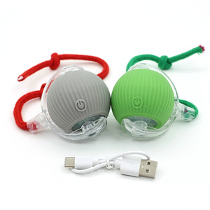 Intelligent Electric Cat Toy Automatic Teasing Ball With Sound And Dodging Function For Cats Red Gray Green <b>ABS</b> Material - Product Image 2