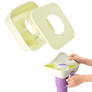 Recipiente para Snacks con Tapa para Stanley Cup de 40 oz, con Asa, Bandeja de Silicona Reutilizable con Anillo y Cubierta, Organizador de Snacks de 3 Compartimentos - Product Image 1