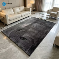 Tapis de salon moelleux, tapis de sol doux, tapis de chambre, tapis shaggy en fausse fourrure de lapin