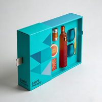 Boîte d'emballage de luxe pour ensemble de soins de la peau de haute qualité, kit de soins capillaires, boîte à tiroir rigide avec corde, boîte d'emballage cosmétique pour soins du visage