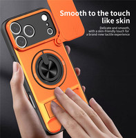 Coque de téléphone magnétique à motif animalier avec anneau et fenêtre coulissante, antichute, support de voiture et béquille pour iPhone 18 Pro Max, 17 Air, 16 Pro