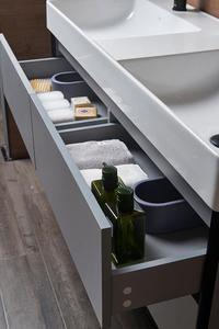 Moderno gabinete de baño impermeable europeo mdf montaje en pared puerta corredera armario espejo de baño de madera con <span class=keywords><strong>fregader</strong></span> - Product Image 6