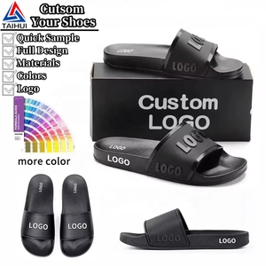 ODM OEM Dép Nhà Sản Xuất 3D In Thiết Kế Logo Tùy Chỉnh Unisex Slide Dép Nhà Giản Dị Người Đàn Ông Phụ Nữ Cao Su Dép Tùy Chỉnh - Product Image 1