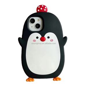 Fantaisie Nouveau Animal Pingouin Silicone Téléphone Shell Couverture Antichoc Mobile Téléphone Cas pour <span class=keywords><strong>iPhone</strong></span> 16 15 14 13 <span class=keywords><strong>12</strong></span> 11 Pro Max Xiaomi - Product Image 1