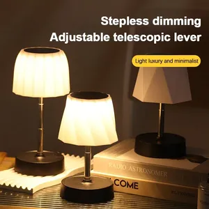 Lampe de table <span class=keywords><strong>LED</strong></span> <span class=keywords><strong>rechargeable</strong></span> à hauteur réglable, moderne, sans fil, portable, veilleuse pour chambre à coucher, bureau, lecture, sans cordon - Product Image 3
