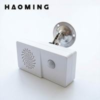 HAOMING Alarm Sensor Gerak PIR Tenaga Surya dengan Speaker, Siren Keamanan Nirkabel Luar Ruangan untuk Rumah, Taman, Jalan Masuk, dan Halaman