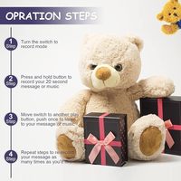 Jouet en peluche ABS de bonne conception avec module de son enregistrable en 30 secondes boîte ronde jouet d'enregistrement haut-parleur à presser