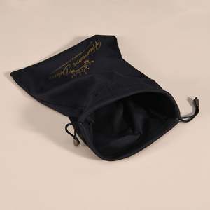 Sacs d'emballage pour cheveux en soie, sac de rangement pour perruque en satin avec cordon de serrage et logo pour le rangement des perruques, pochette en satin - Product Image 3