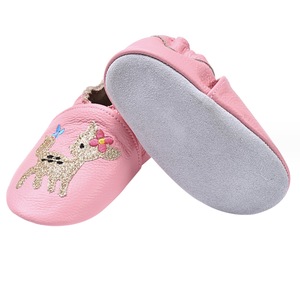 Chaussures souples en cuir pour bébé, premières chaussures de marche avec semelles en daim, mocassins à enfiler, chaussures souples en cuir pour bébés, chaussons - Product Image 6