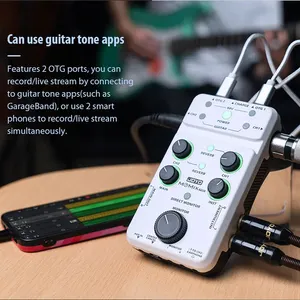 JOYO MOMIX PRO Live Streaming Audio-to-video Sync Stereo Audio Mixer Portable Sound Card Guitar Microphone Keyboard Recording
