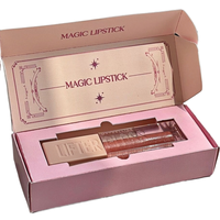 Boîte d'emballage personnalisée pour rouge à lèvres et gloss, écologique, avec logo en feuille d'or, couleur premium, pour usage cosmétique