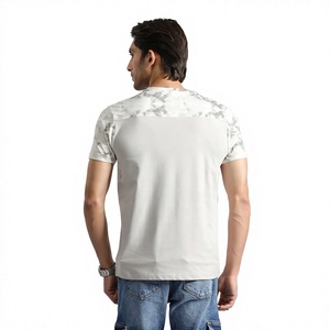 Camiseta de Manga Corta con Estampado de Camuflaje para Hombre, Cuello Redondo, Corte Regular, Estilo Informal, Algodón Transpirable - Product Image 3