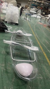 Kayak transparent <span class=keywords><strong>en</strong></span> PC léger et durable avec design transparent et capacité pour 2 personnes - Product Image 3